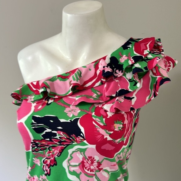 LILLY PULITZER Whinnie Dress Emerald Green a Thing Called Love Sz XS NEW - Picture 4 of 13